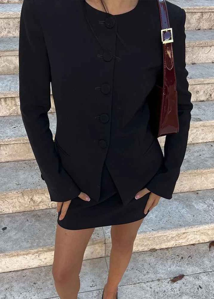 Rebecca Long Sleeve Button Blazer Set