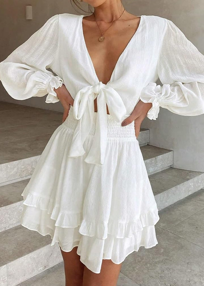 Alva Bow Mini Dress
