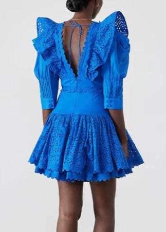 Ophelia Ruffle Floral Mini Dress